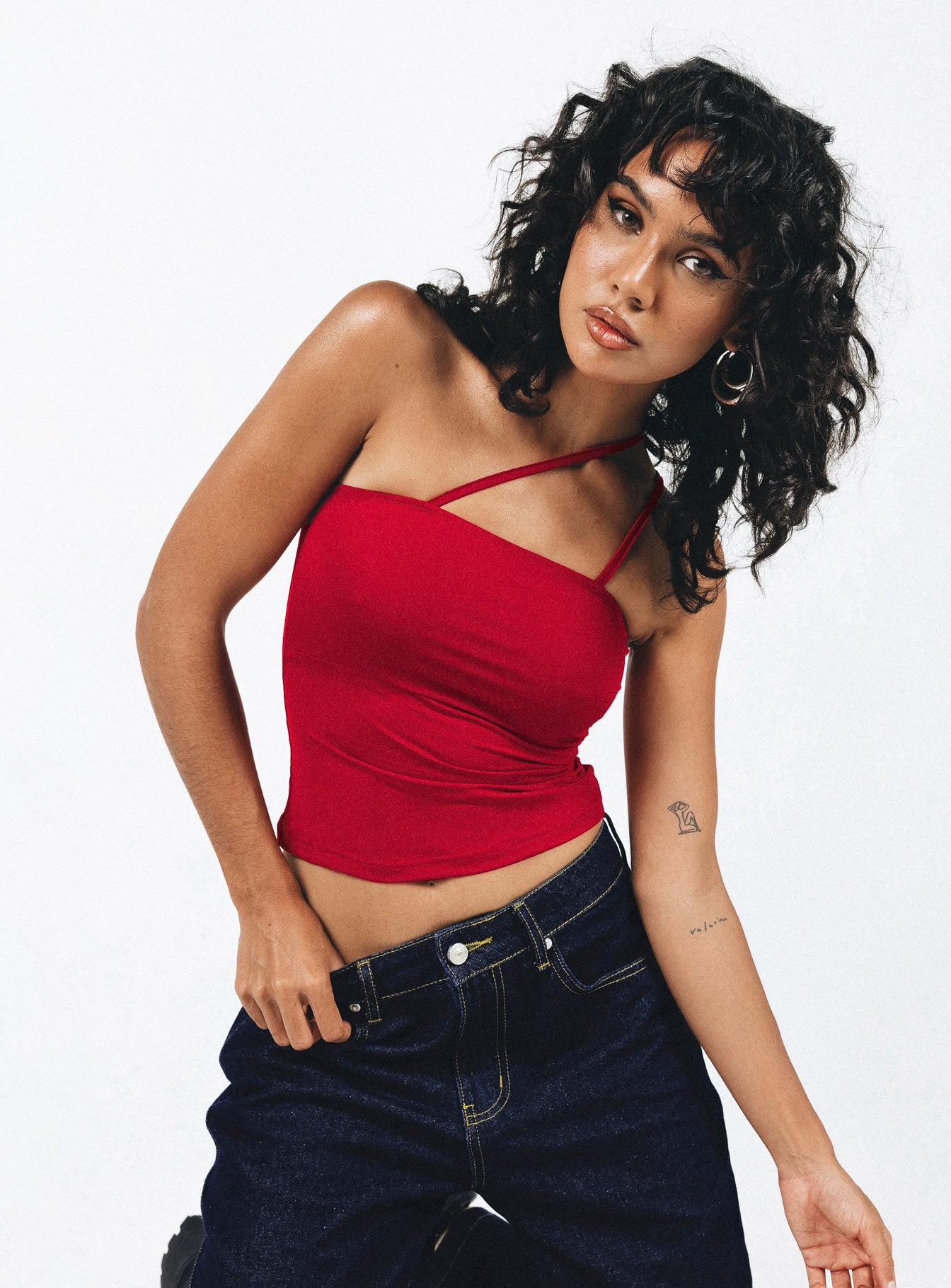 product Princess Polly Sleeveless Crew Neck  Ellioh Top Red