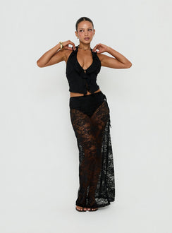 Marenya Lace Maxi Skirt Black