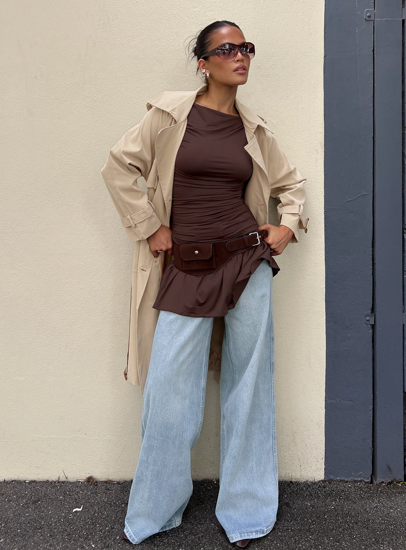 Ramos Low Rise Denim Jeans Light Wash