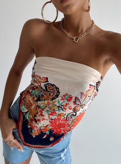 Gemini Satin Scarf Burgundy