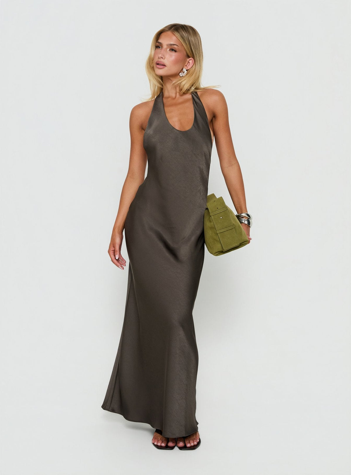 Bare Halter Maxi Dress Mocha