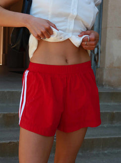 Borderline Track Short Red / White