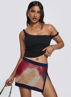   front view of model wearing Princess Polly Quatro Mini Skirt Multi Mini Skirts 