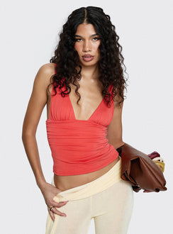Sublime Ruched Top Orange