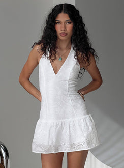 Diandra Halter Romper White