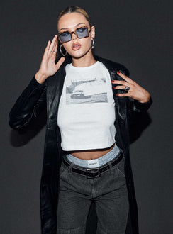 product Princess Polly Sleeveless High Neck  Drifter Graphic Tee White