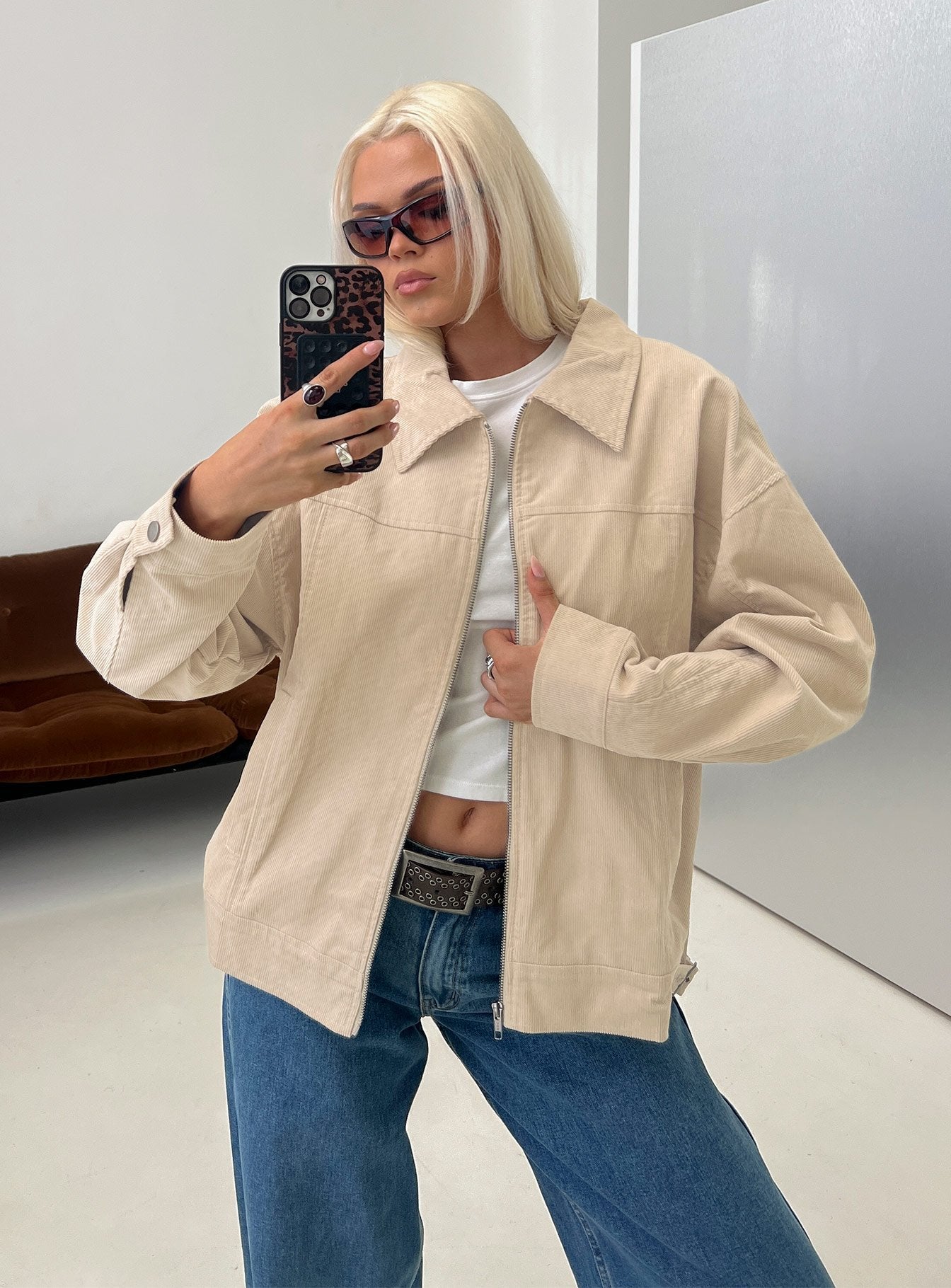 ジャケット・アウター The Prouder Cotton Fright Jacket Goldsmith Corduroy Bomber Jacket Stone | Princess Polly