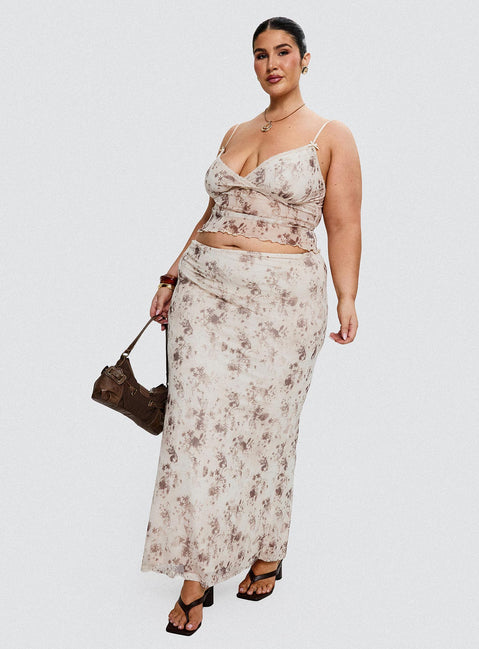 Shepherd Maxi Skirt Floral Multi Curve