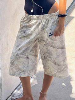 Sayllor Longline Sweat Shorts Camo