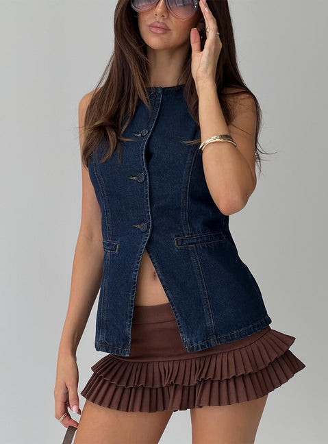 Bless Your Heart Top Blue Denim