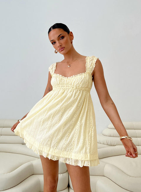 yellow dress princess polly Azura Off The Shoulder Maxi | | Womens artful design Embellished Ruffle-Trim Corset Gown in