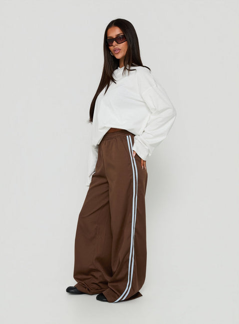 Fielder Track Pants Brown / Blue