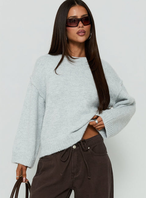 Syanah Knit Jumper Grey Marle