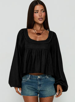Benjie Long Sleeve Top Black