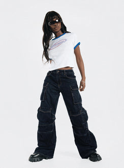 product Princess Polly Mid Rise  Smokeshow Jeans Dark Denim