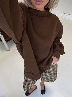 Laine Crew Neck Jumper Brown