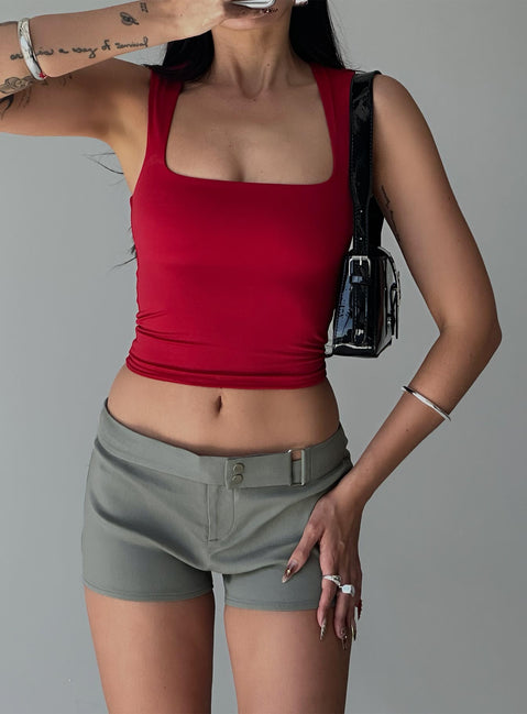 product Princess Polly Sleeveless Square Neck  Back In Time Top Red