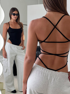 All Tied Up Bodysuit Black