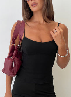 Elanah Structured Cami Top Black