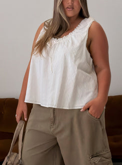 Antiquity Babydoll Top White Curve