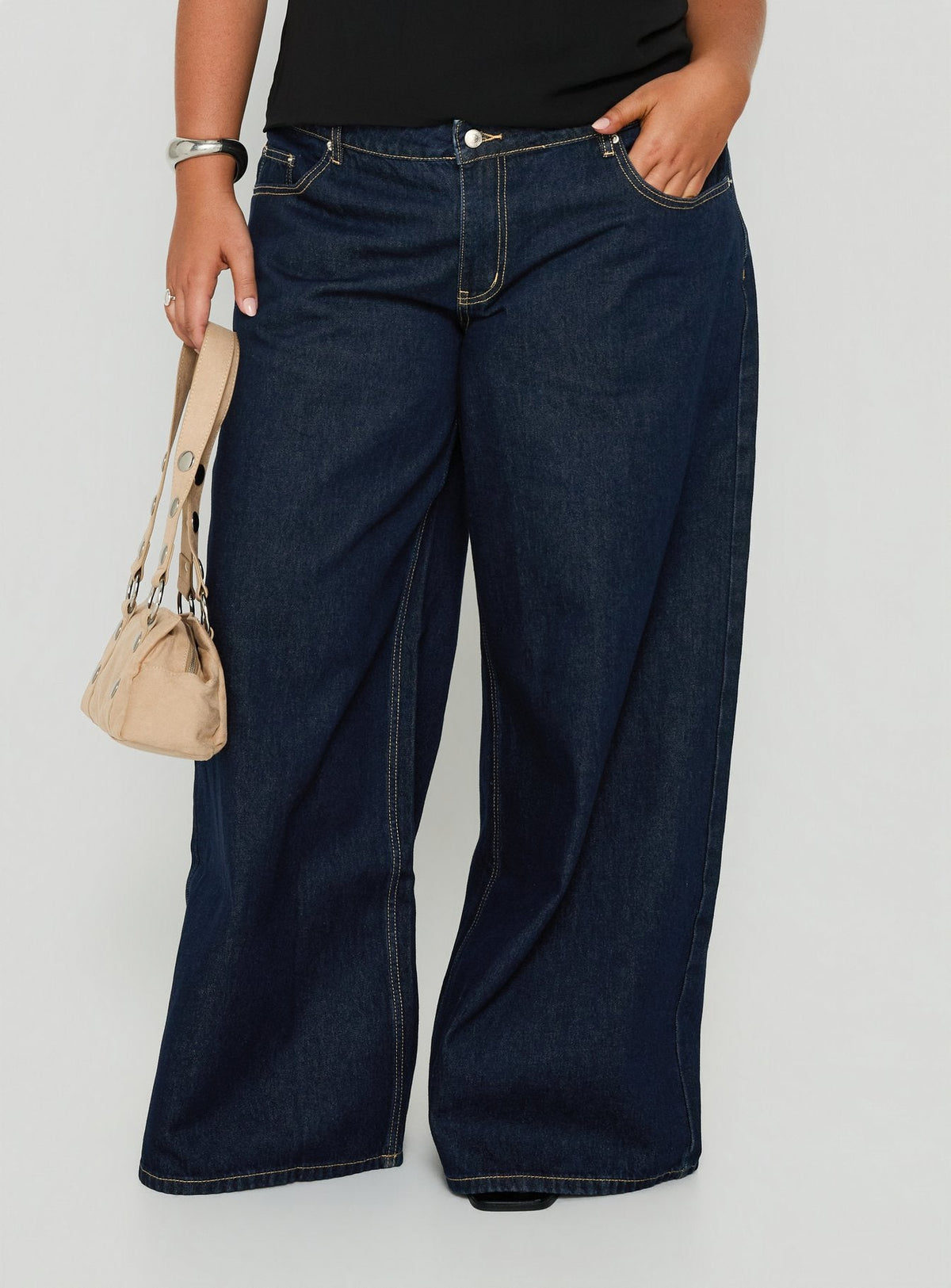 Tidal Wave Low Rise Straight Leg Jeans Raw Denim Curve