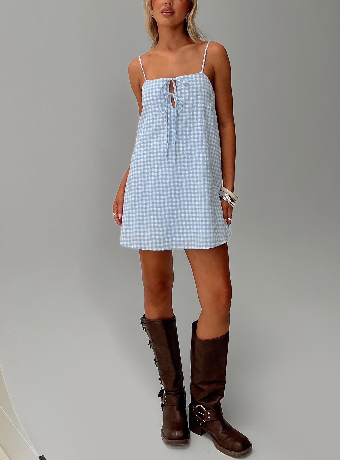 Lily Of The Valley Mini Dress Blue