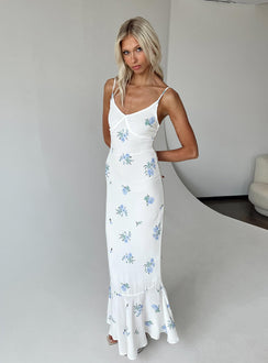 product Princess Polly Sweetheart Neckline  Sing Along Maxi Dress White / Blue Tall