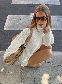 Feyre Boucle Jumper Ivory