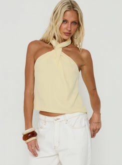 Adalynne Twist Front Top Yellow