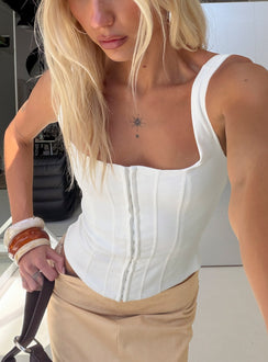 Floreva Corset Top White