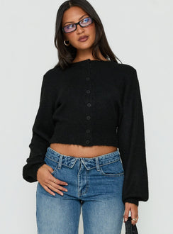 Dawsen Button Down Cardigan Black