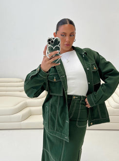 Denim shacket Classic collar, button fastening at front, twin chest pockets