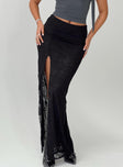 Calathea Lace Maxi Skirt Black