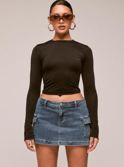 product Grishea Low Rise Denim Skirt Princess Polly  Mini Skirts 