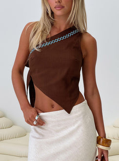 Frankle Top Chocolate / Blue
