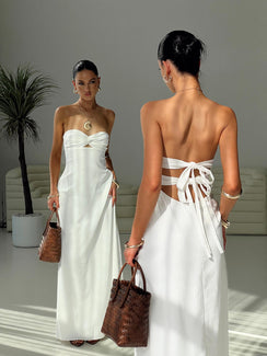 Artis Strapless Maxi Dress White