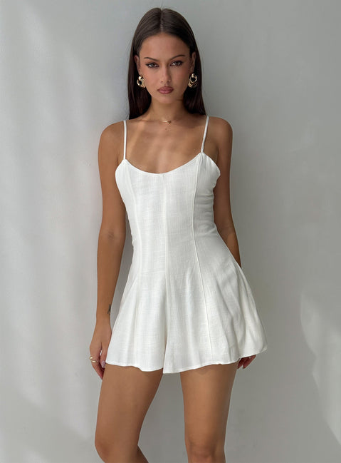 Dorothee Flowy Playsuit Cream