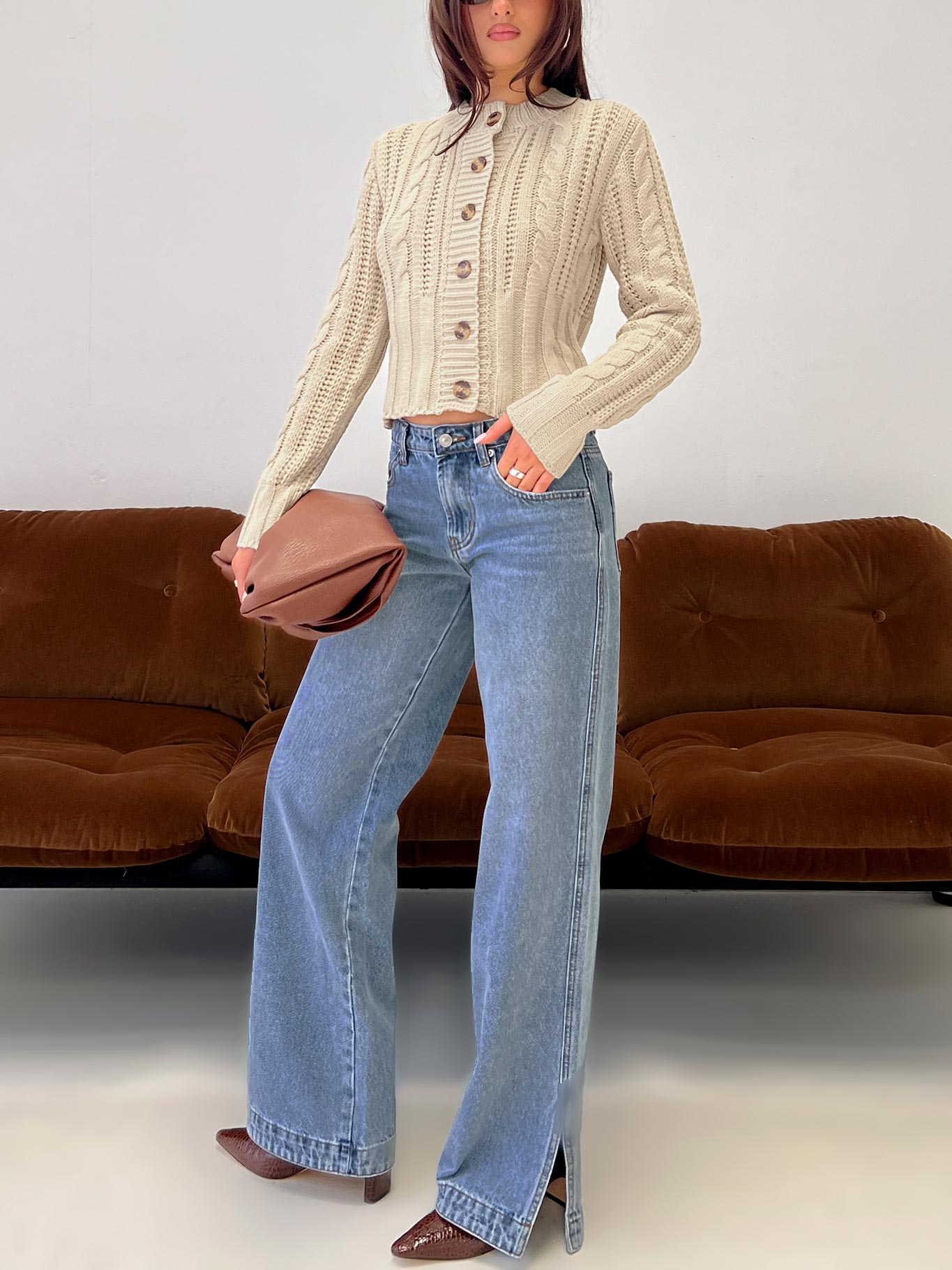 Dog Days Mid Rise Straight Leg Jeans Light Blue Wash