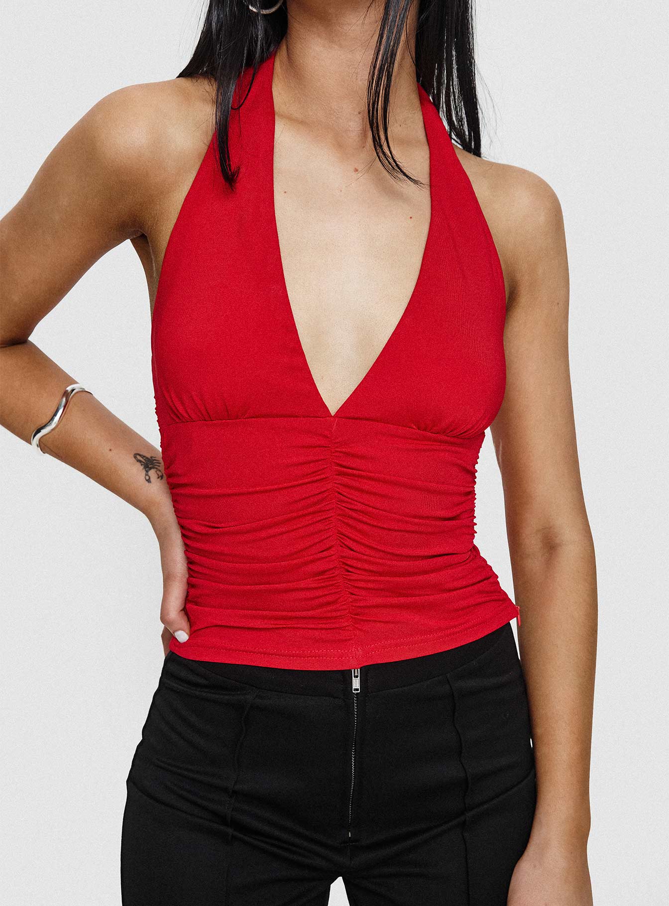 Temptress Halter Top Red