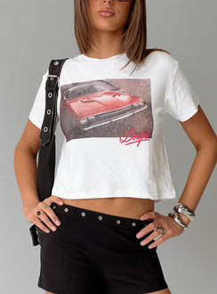 Dodge Girl Graphic Top White