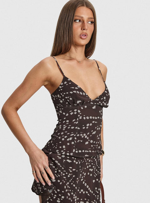 Fellie Cami Top Brown