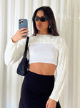Sandwell Cropped Sweater White Princess Polly  Cropped 