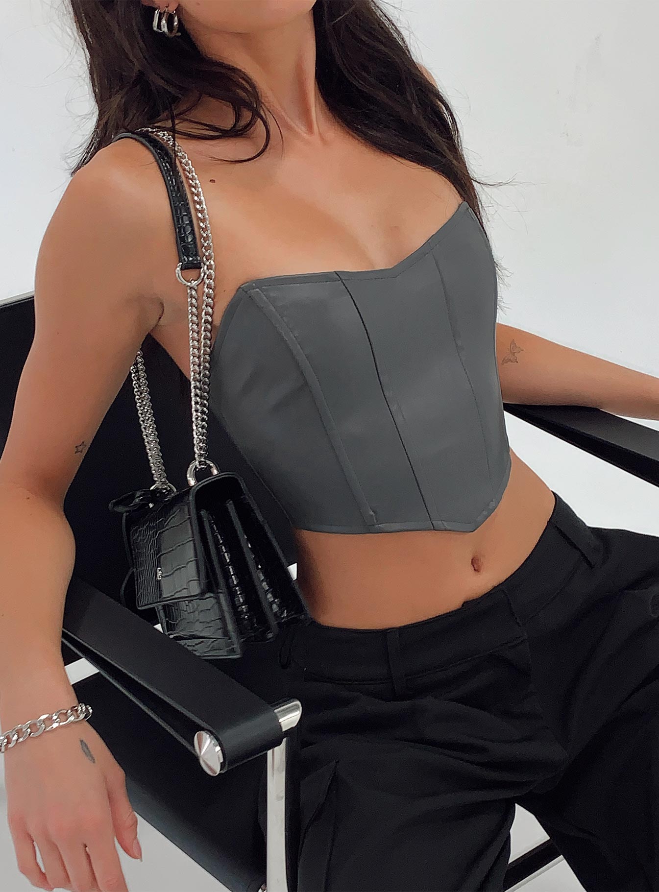 pu bustier