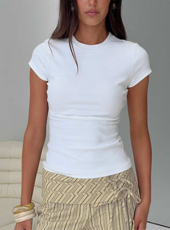 Baseline Longline Rib Top White