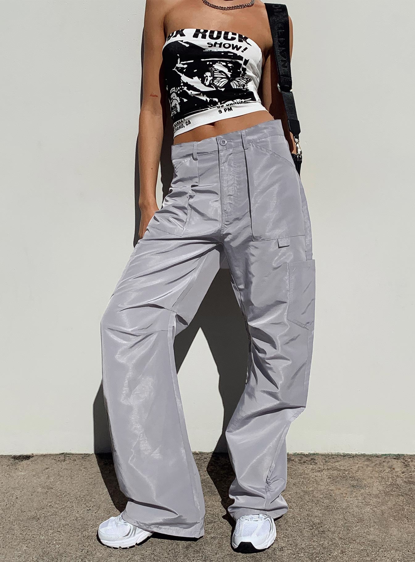 product Princess Polly High Waisted Pants  Miami Vice Pant Grey