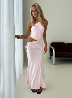 Orazia Halter Cut Out Maxi Dress Pink