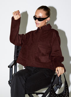 Macquarie Faux Suede Jacket Currant