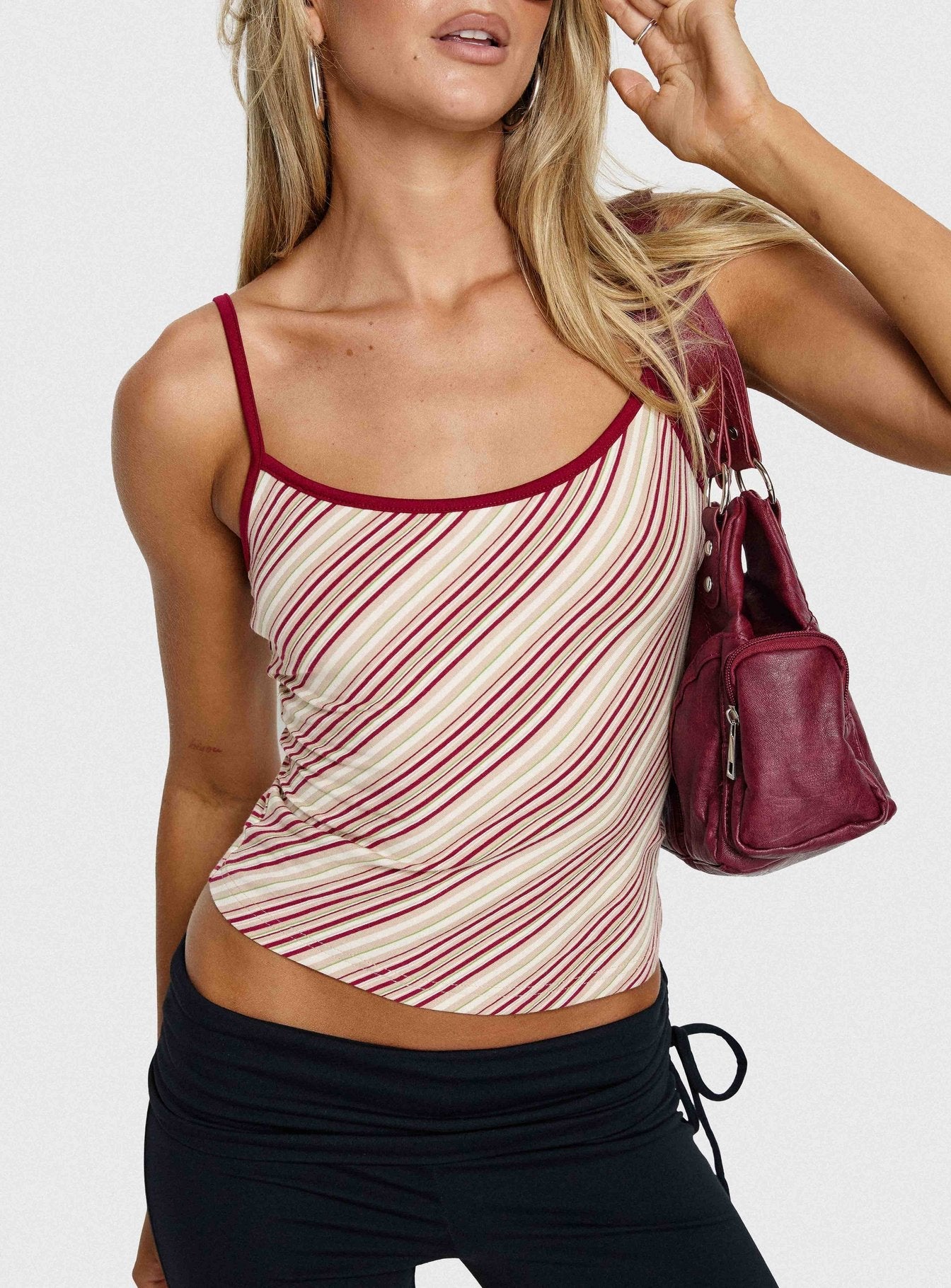 Cosmology Knit Contrast Detail Top Multi Stripe