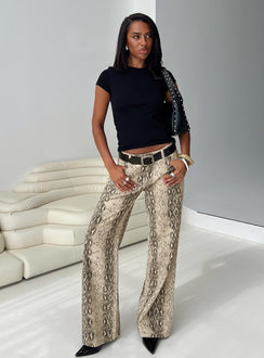 Serpentina Straight Leg Jeans Snake Mid Rise 