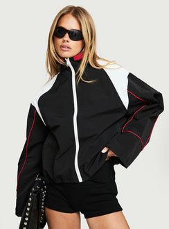 Shoreline Windbreaker Noir / White